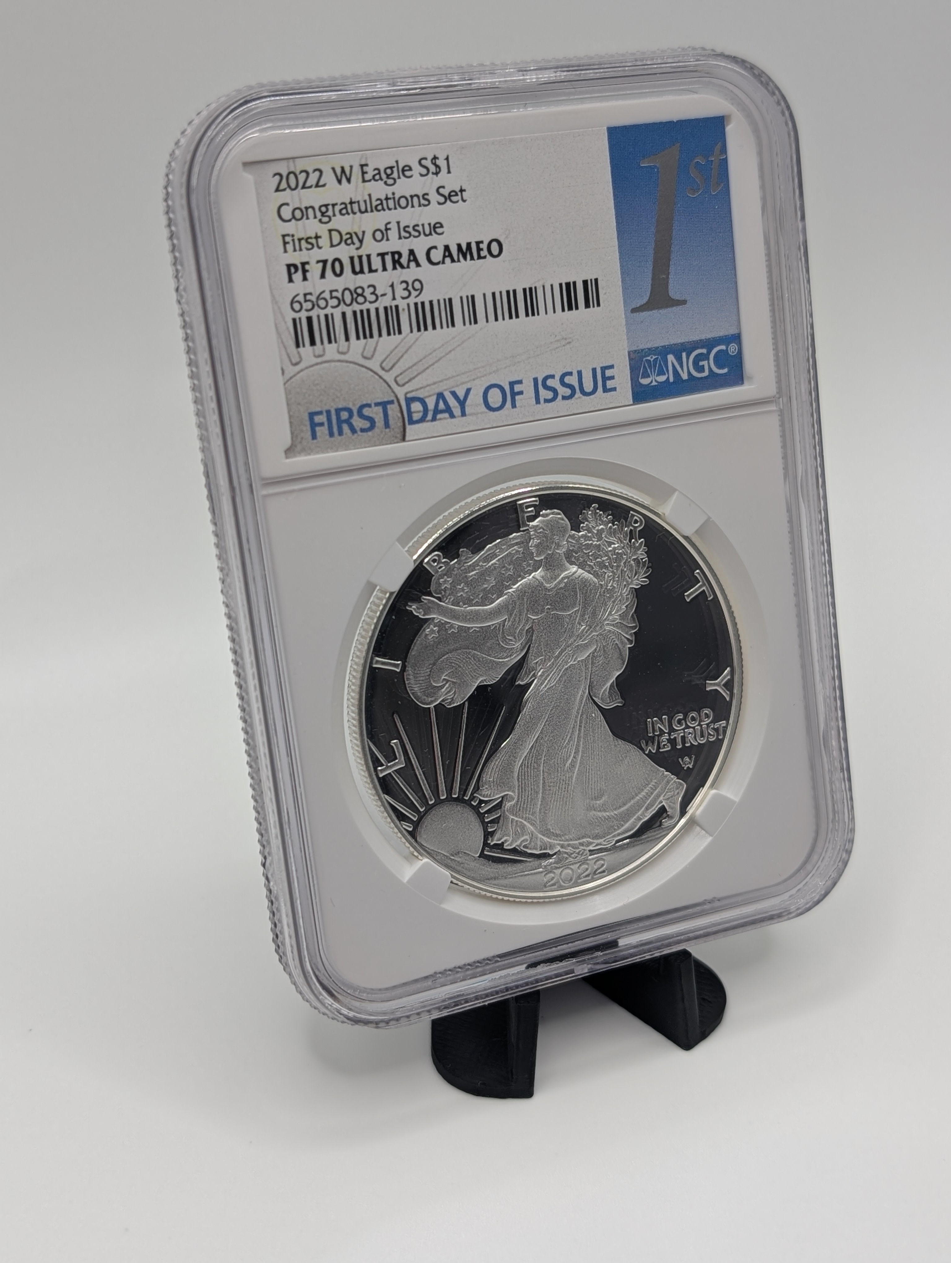 2022-W American Silver Eagle — Congratulations Set — PF70