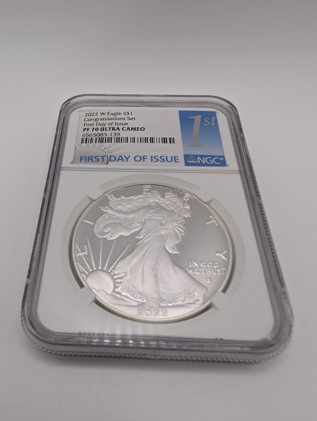 2022-W American Silver Eagle — Congratulations Set — PF70