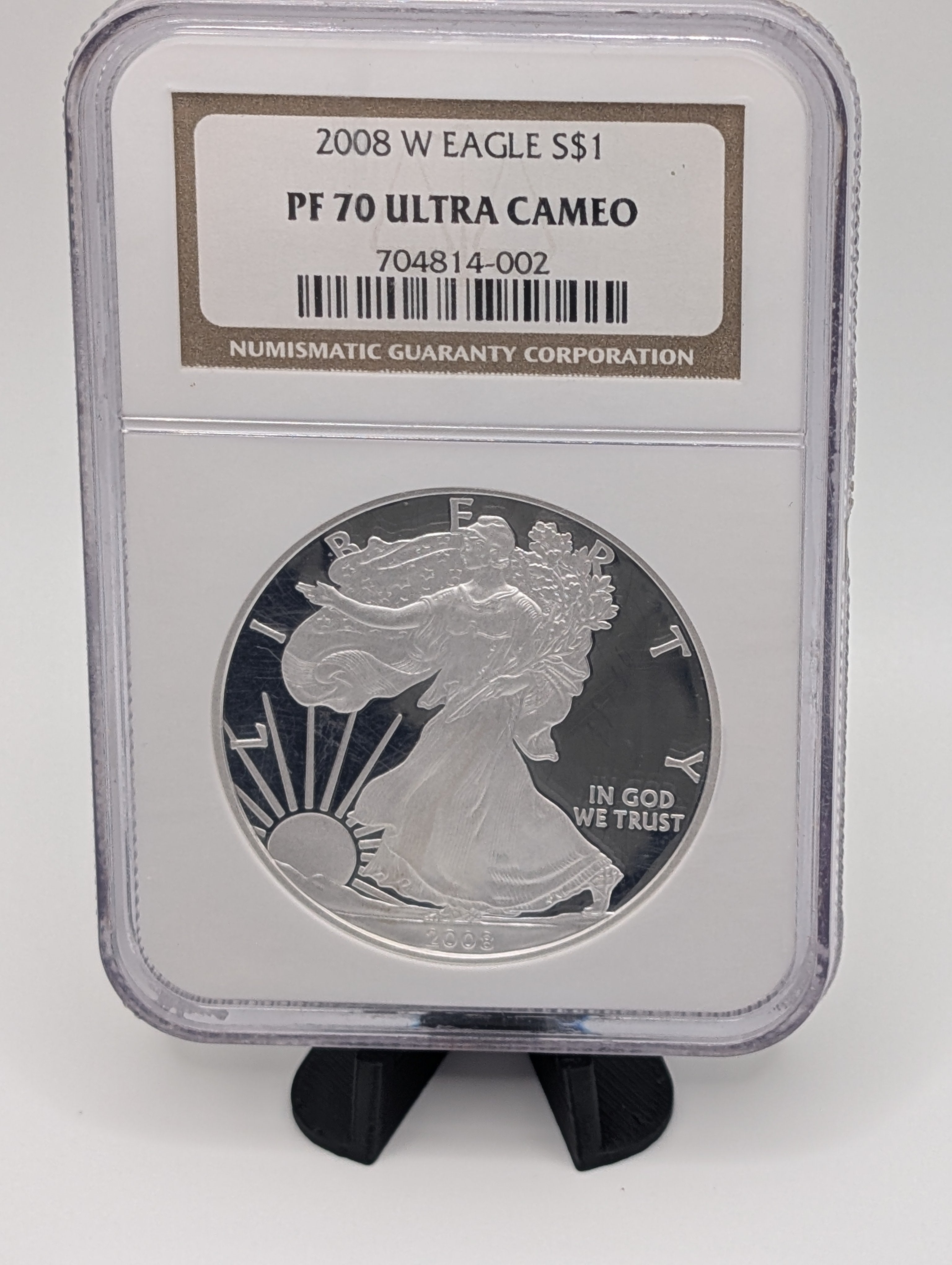 2008-W American Silver Eagle — Proof — NGC PF70