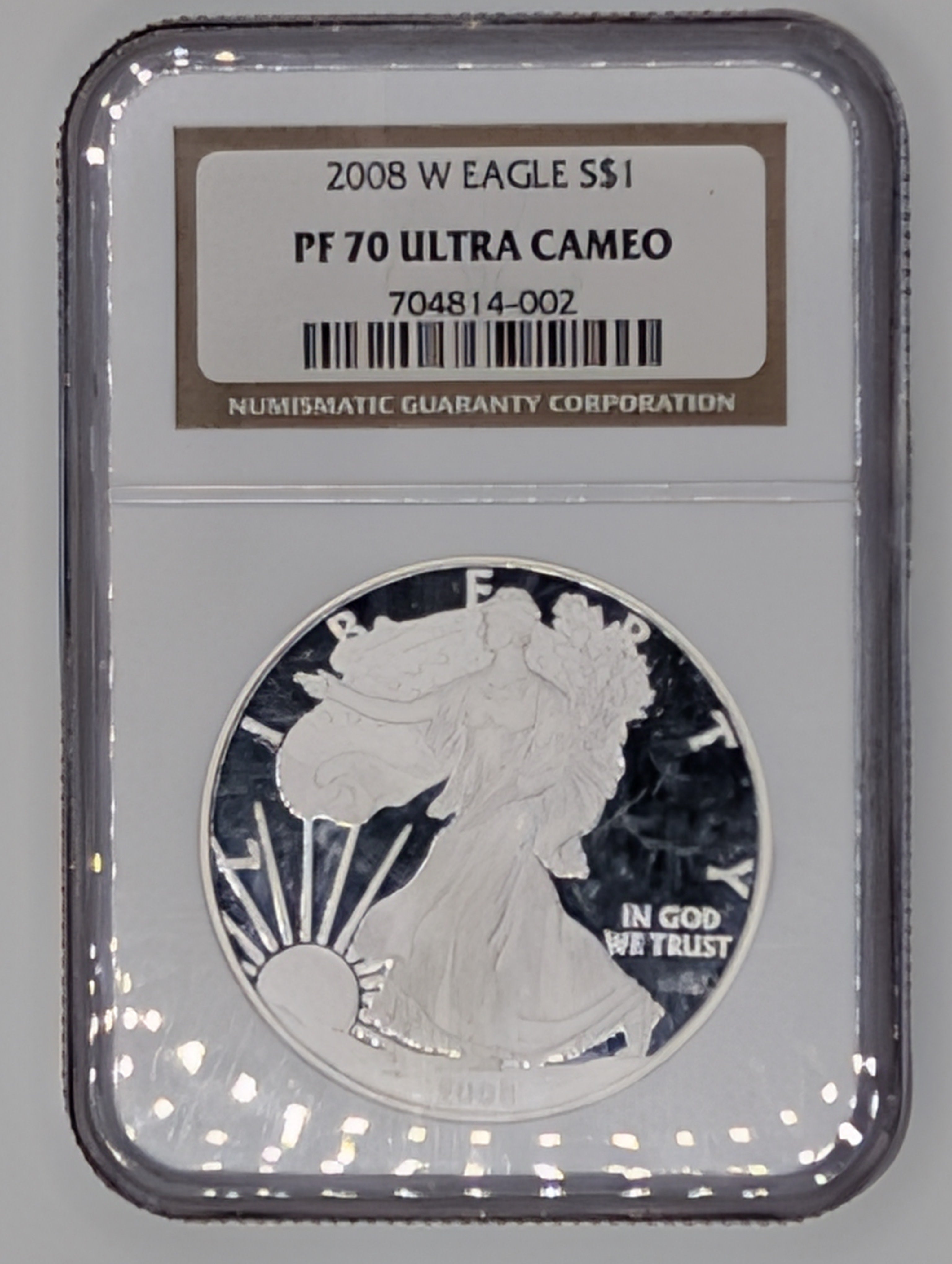 2008-W American Silver Eagle — Proof — NGC PF70