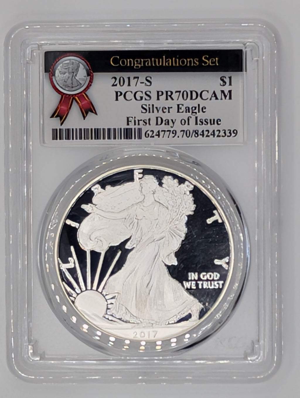 2017-S Silver Eagle PCGS PR70 DCAM - Proof