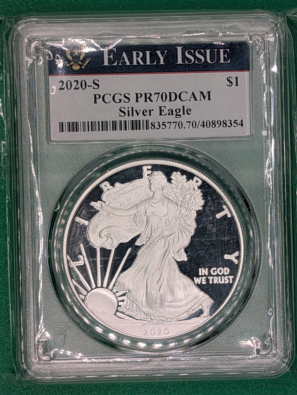 2020-S American Silver Eagle - PCGS PR70 DCAM Early Issue - Proof