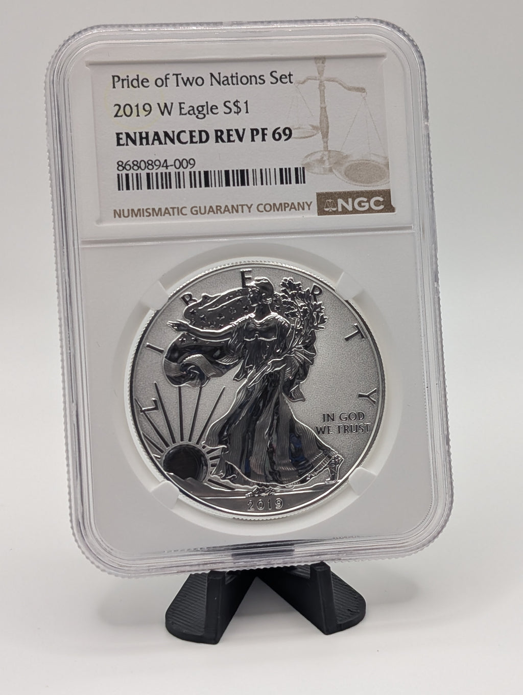 2019-W Pride of Two Nations Set — Enhanced Reverse Proof Silver Eagle (NGC PF69)