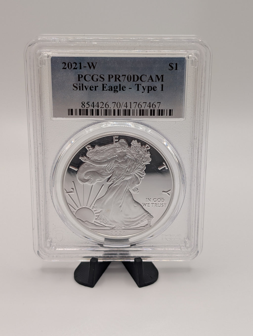 2021-W American Silver Eagle Type 1 - PCGS PR70 DCAM— Proof