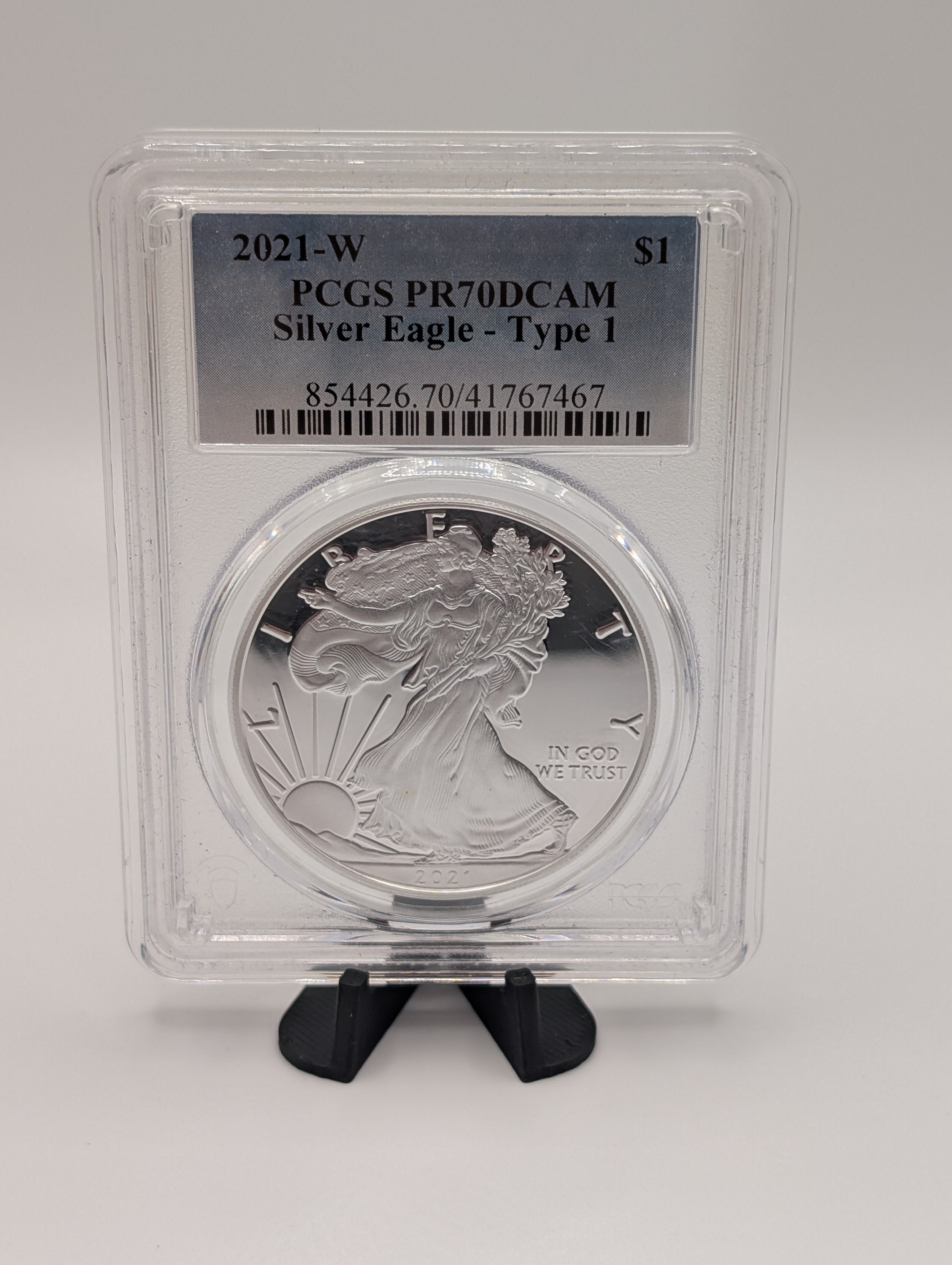 2021-W American Silver Eagle Type 1 - PCGS PR70 DCAM— Proof