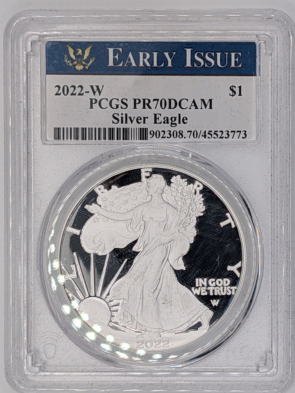 2022-W American Silver Eagle - PCGS PR70 DCAM - Early Issue - Proof