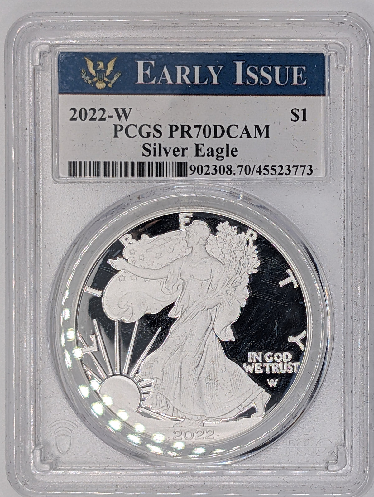 2022-W American Silver Eagle - PCGS PR70 DCAM - Early Issue - Proof