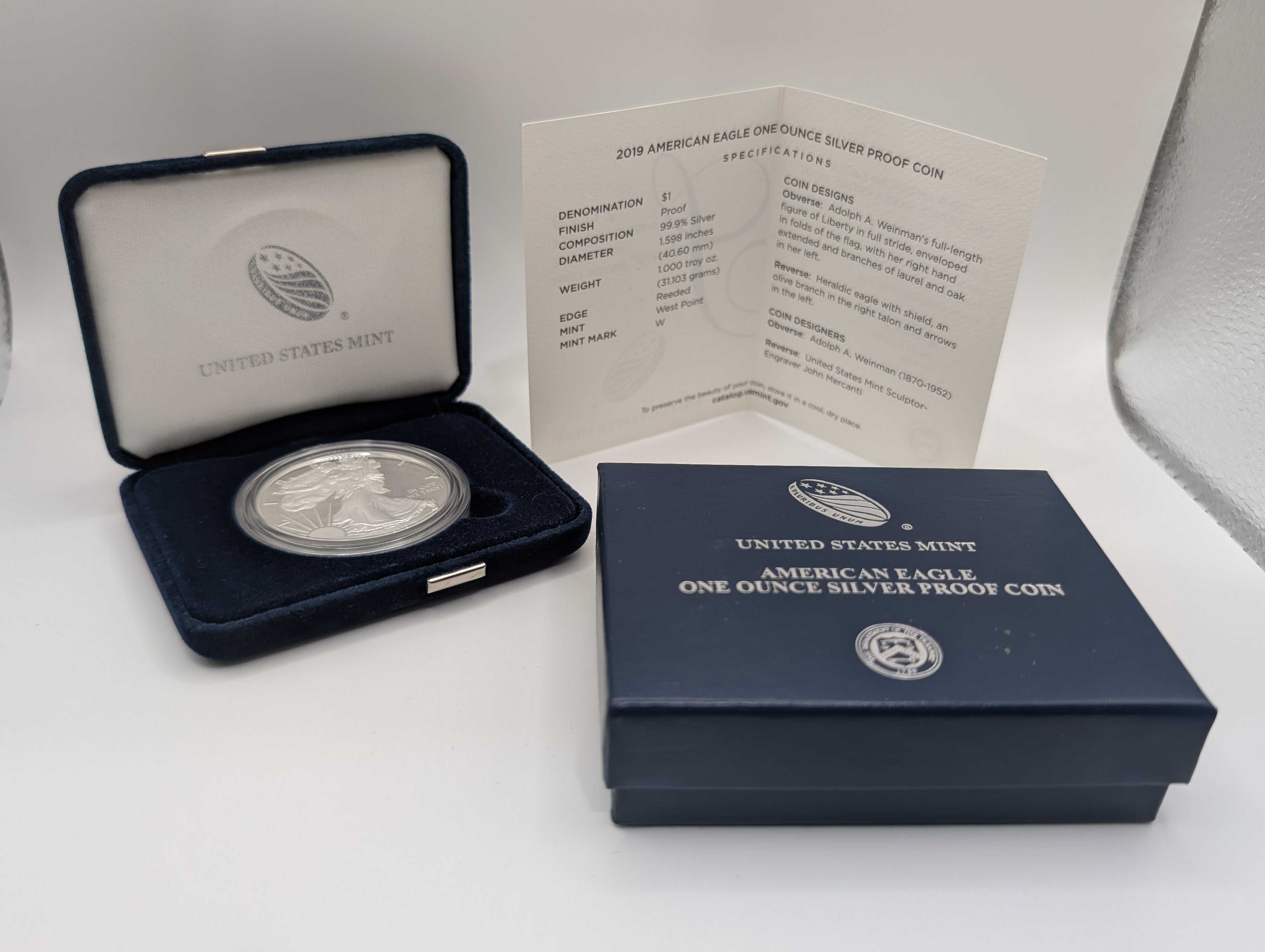 2019-W American Silver Eagle — Proof (OGP)