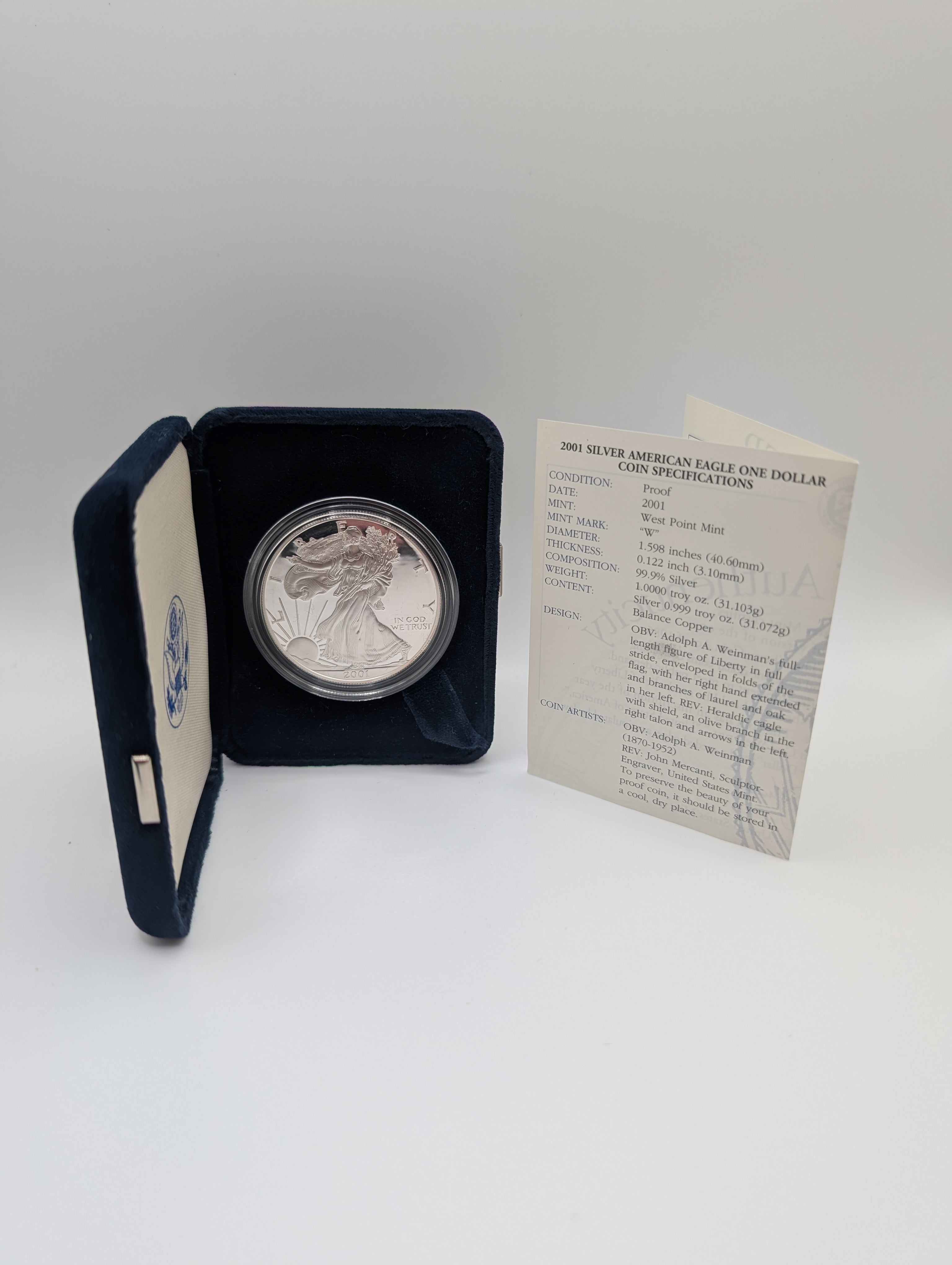 2001-W American Silver Eagle (OGP)