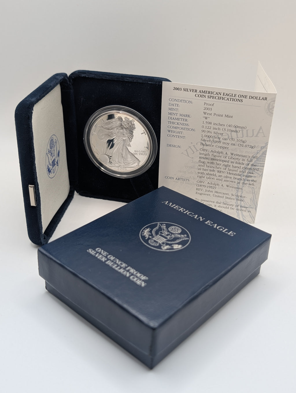 2003-W American Silver Eagle — Proof (OGP)
