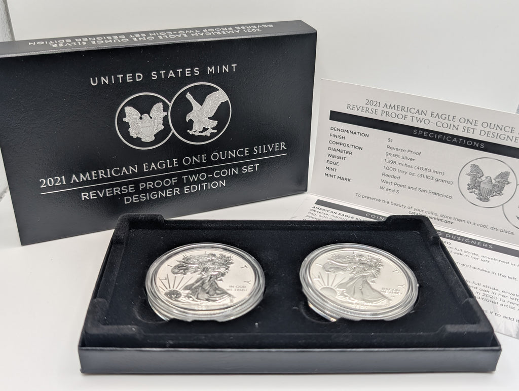 2021-W American Silver Eagle — Reverse Proof Set