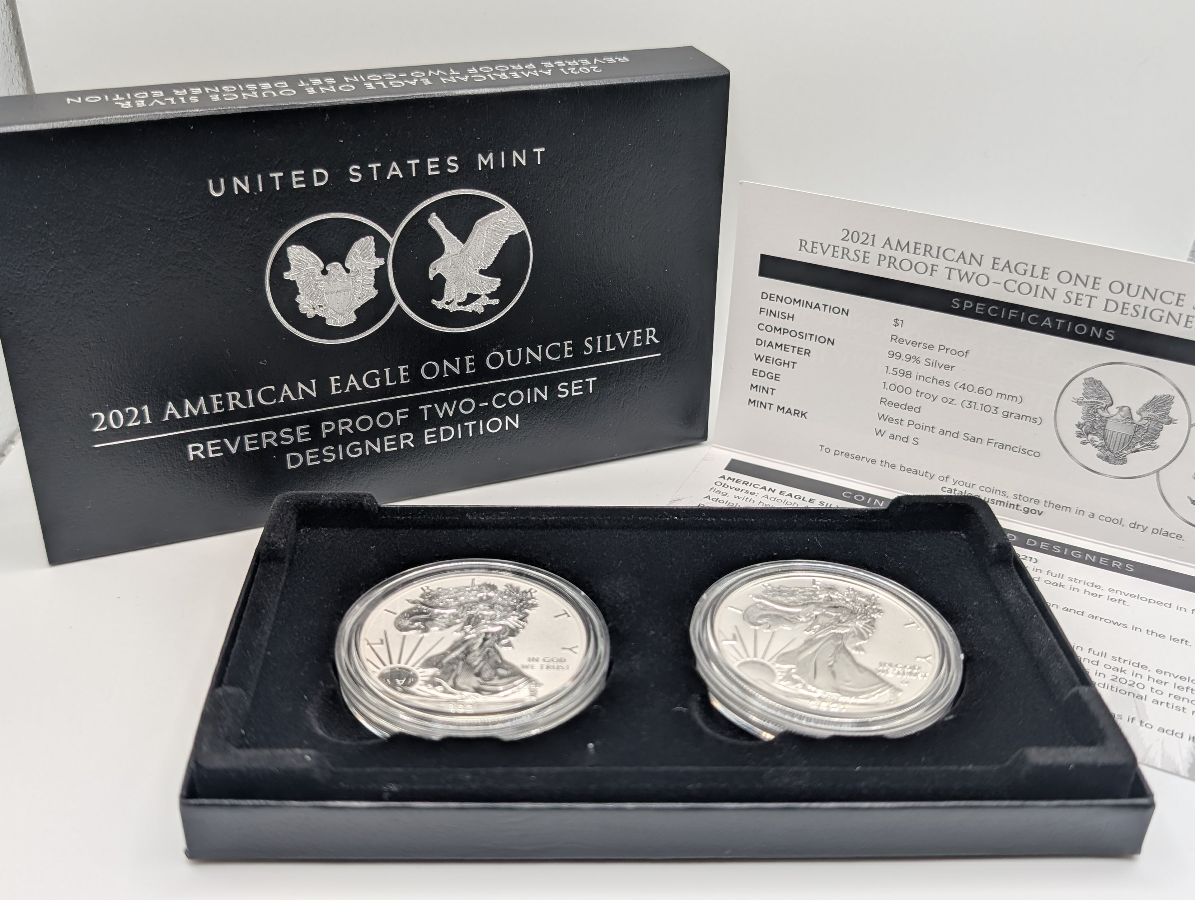 2021-W American Silver Eagle — Reverse Proof Set