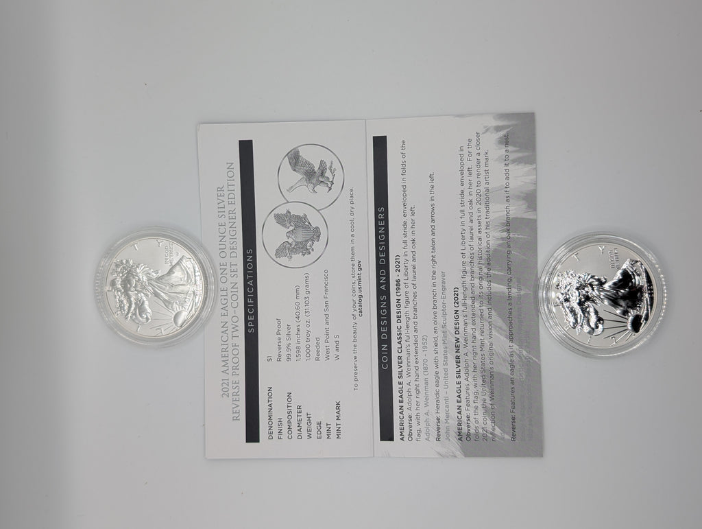 2021-W American Silver Eagle — Reverse Proof Set