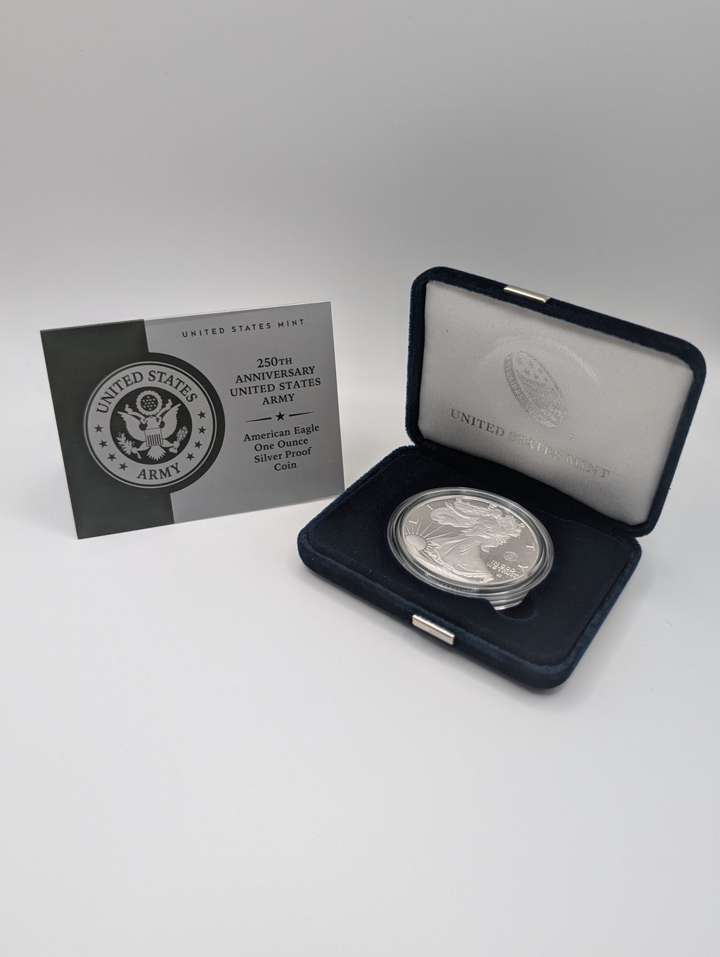 2025-W American Silver Eagle — 250th Anniversary U.S. Army Privy (OGP)