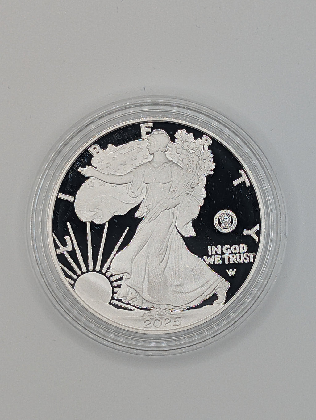 2025-S American Silver Eagle — 250th Anniversary U.S. Navy Privy (OGP)