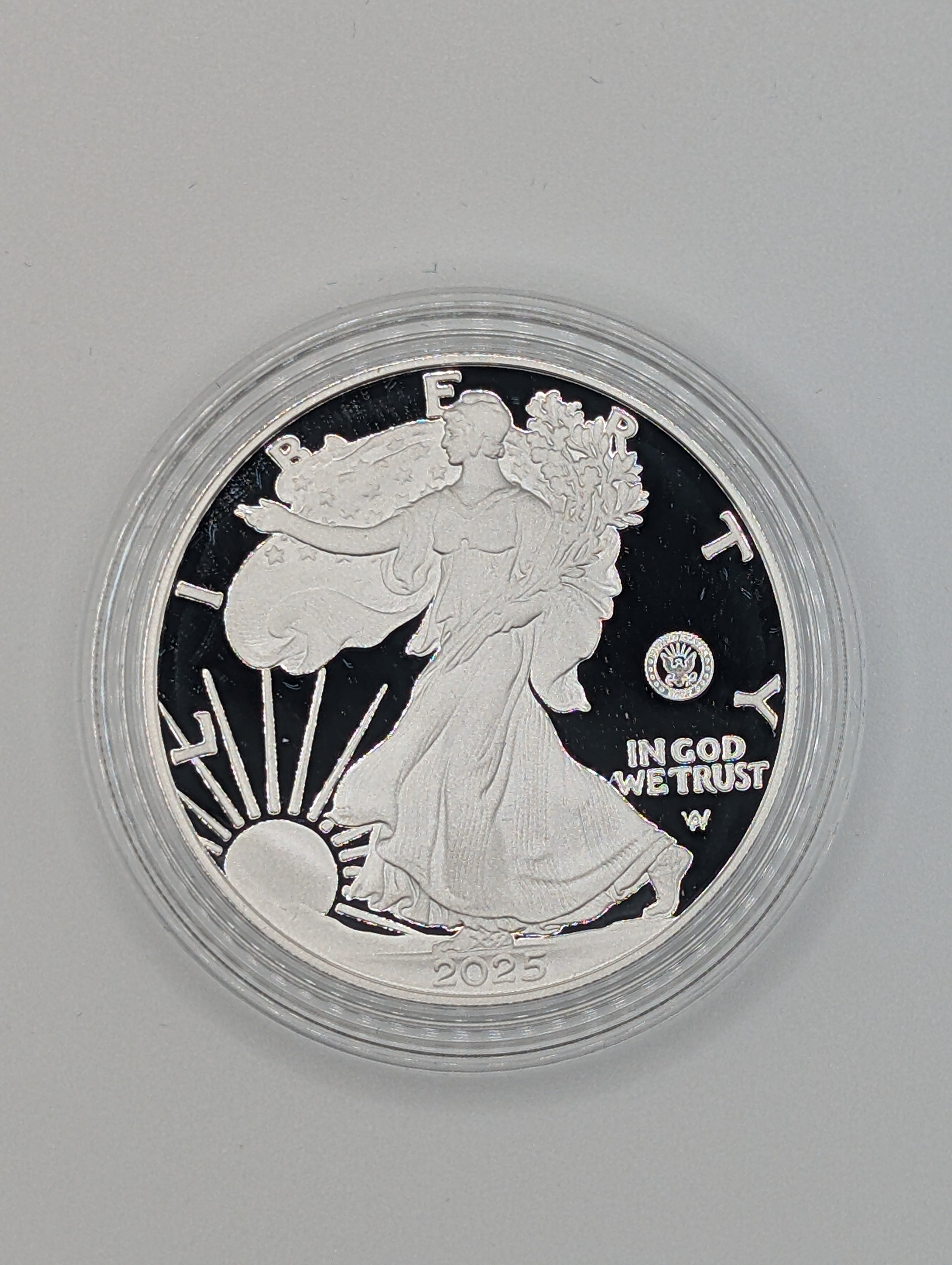 2025-S American Silver Eagle — 250th Anniversary U.S. Navy Privy (OGP)