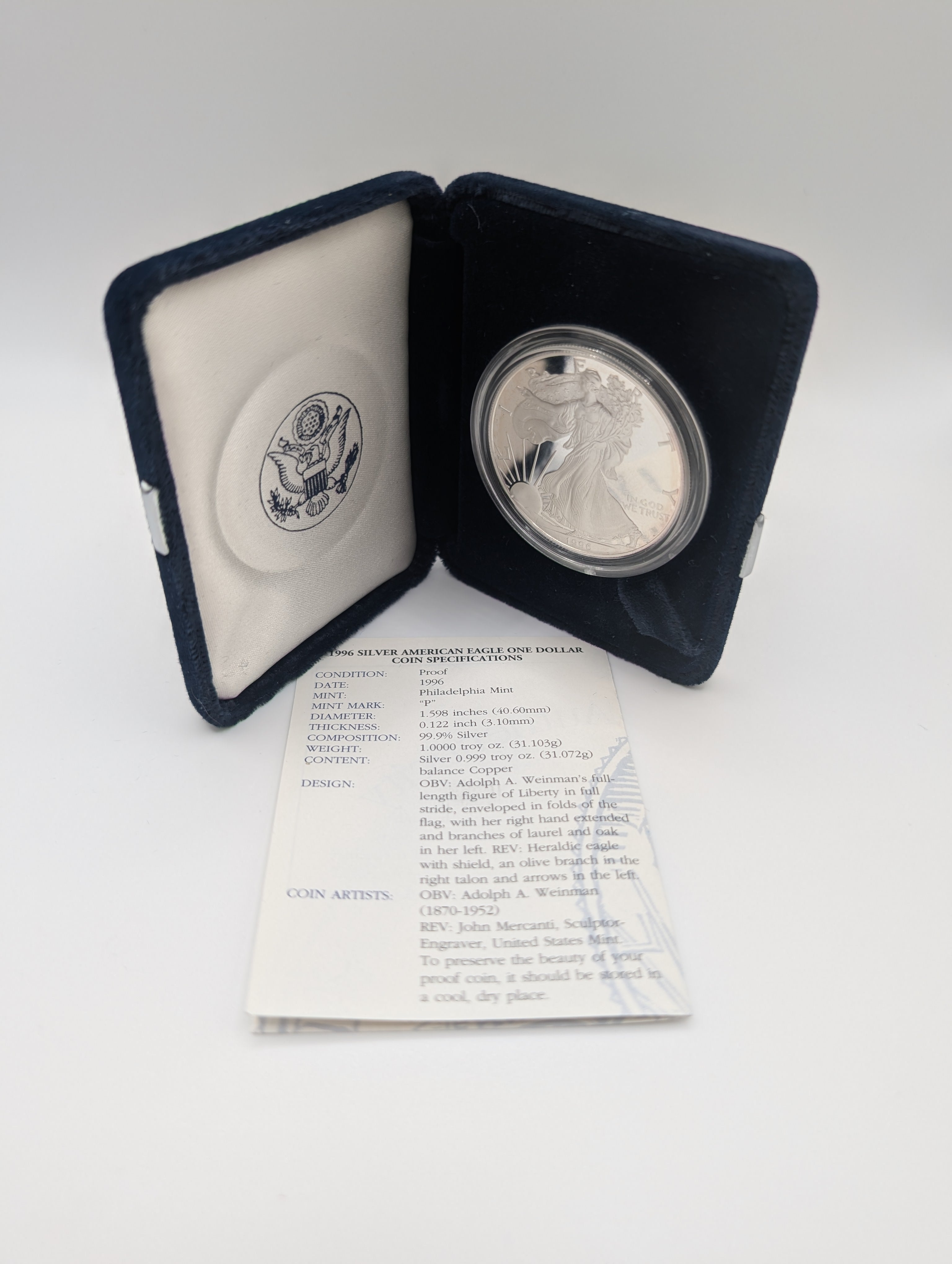 1996-P American Silver Eagle (OGP)