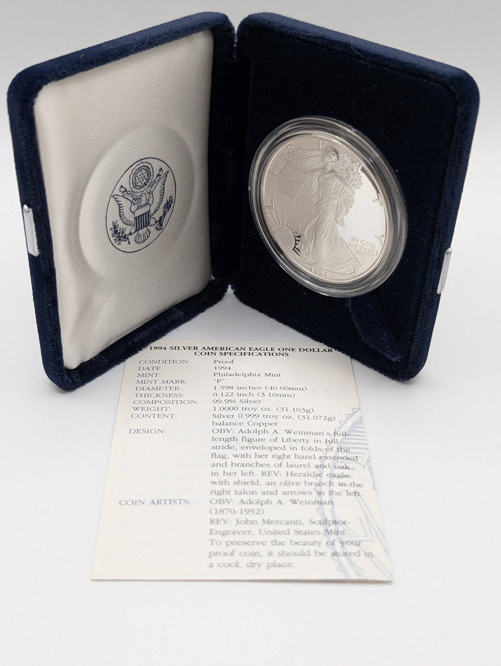 1994-P American Silver Eagle (OGP)