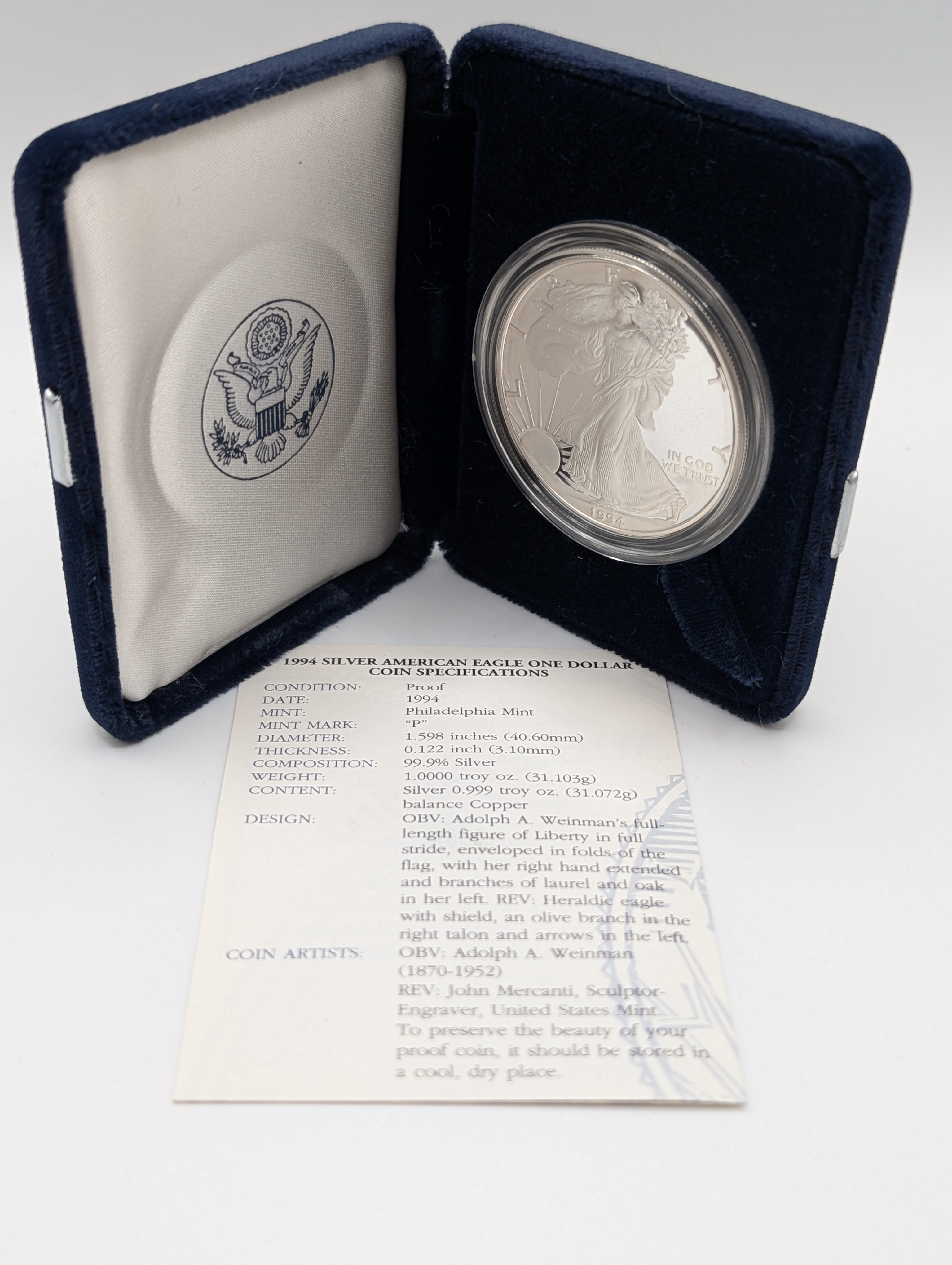 1994-P American Silver Eagle (OGP)