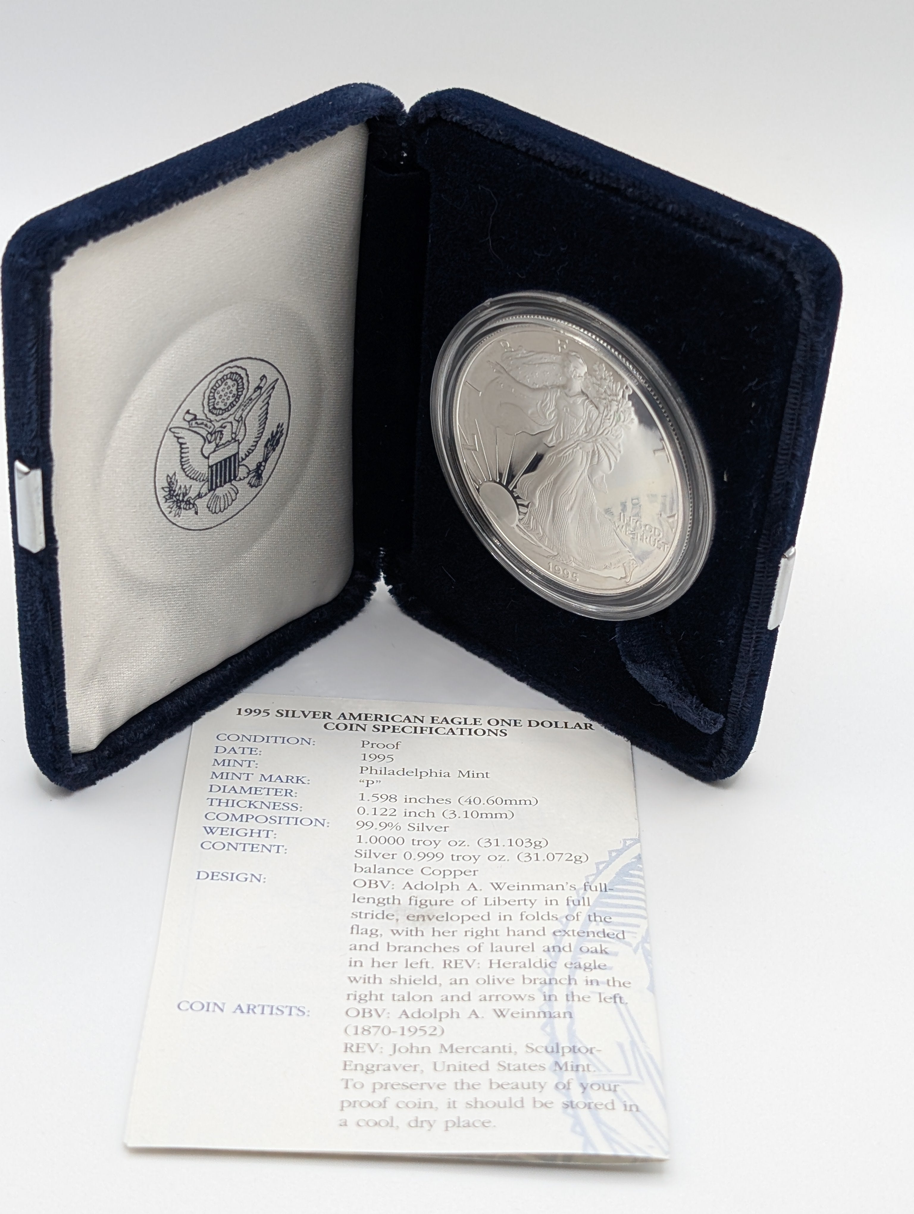 1995-P American Silver Eagle (OGP)