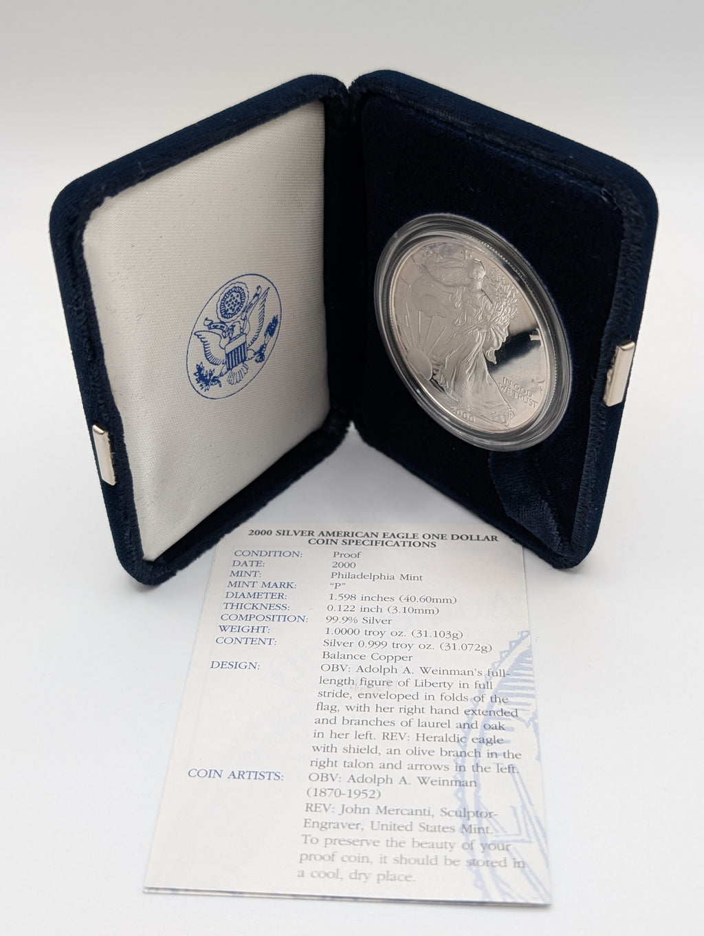 2000-P American Silver Eagle (OGP)