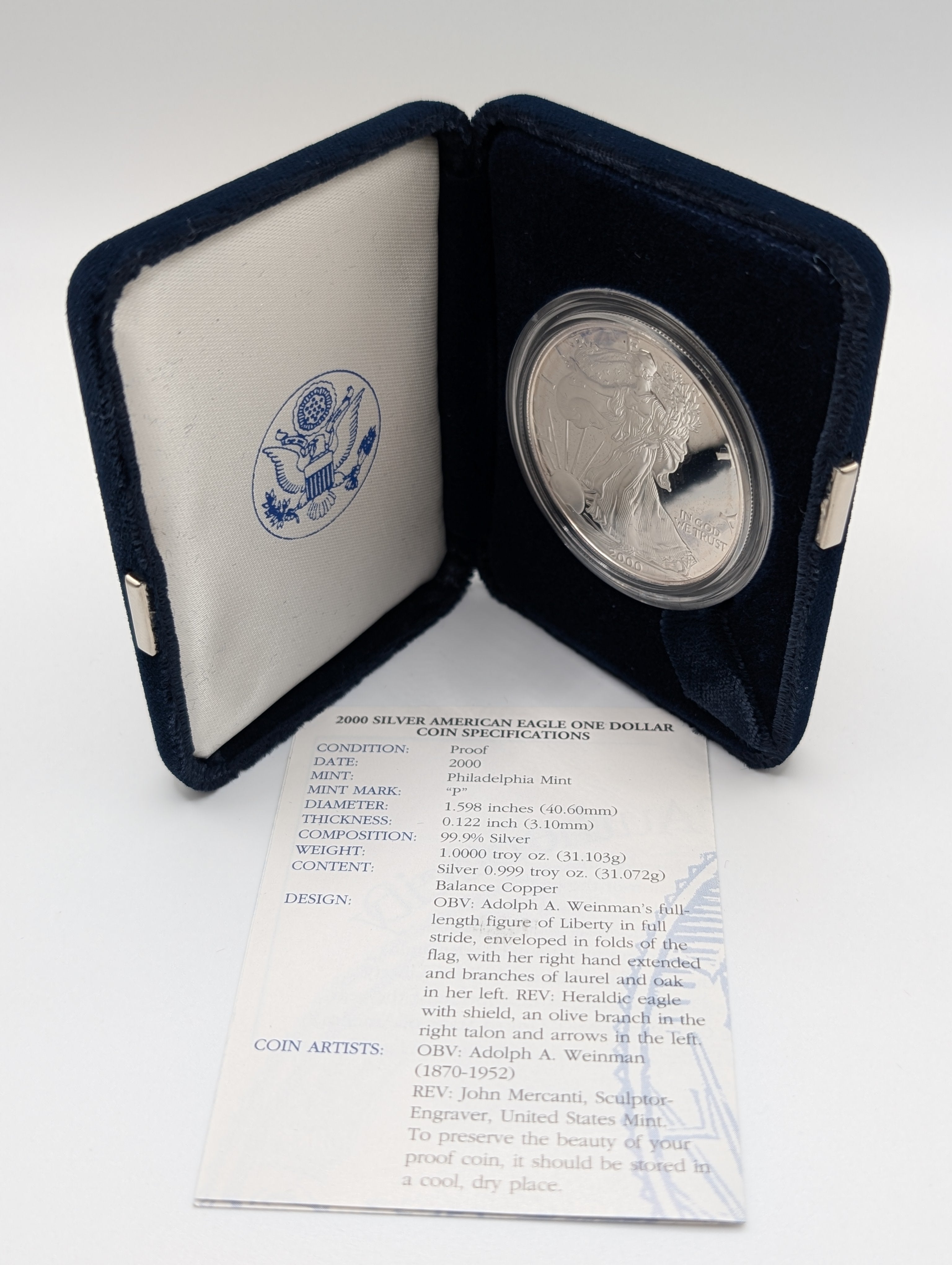 2000-P American Silver Eagle (OGP)