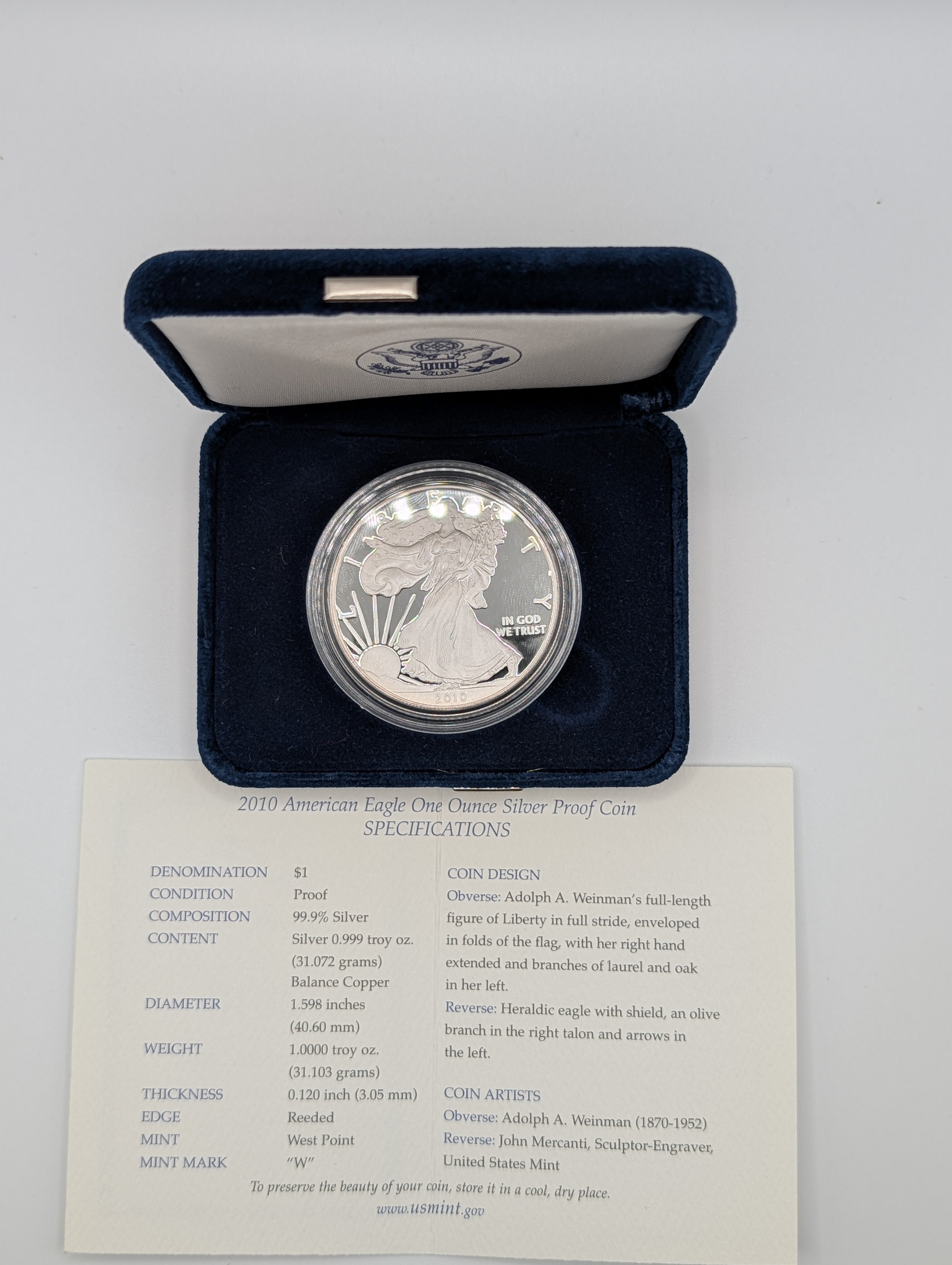 2010-W American Silver Eagle (OGP)