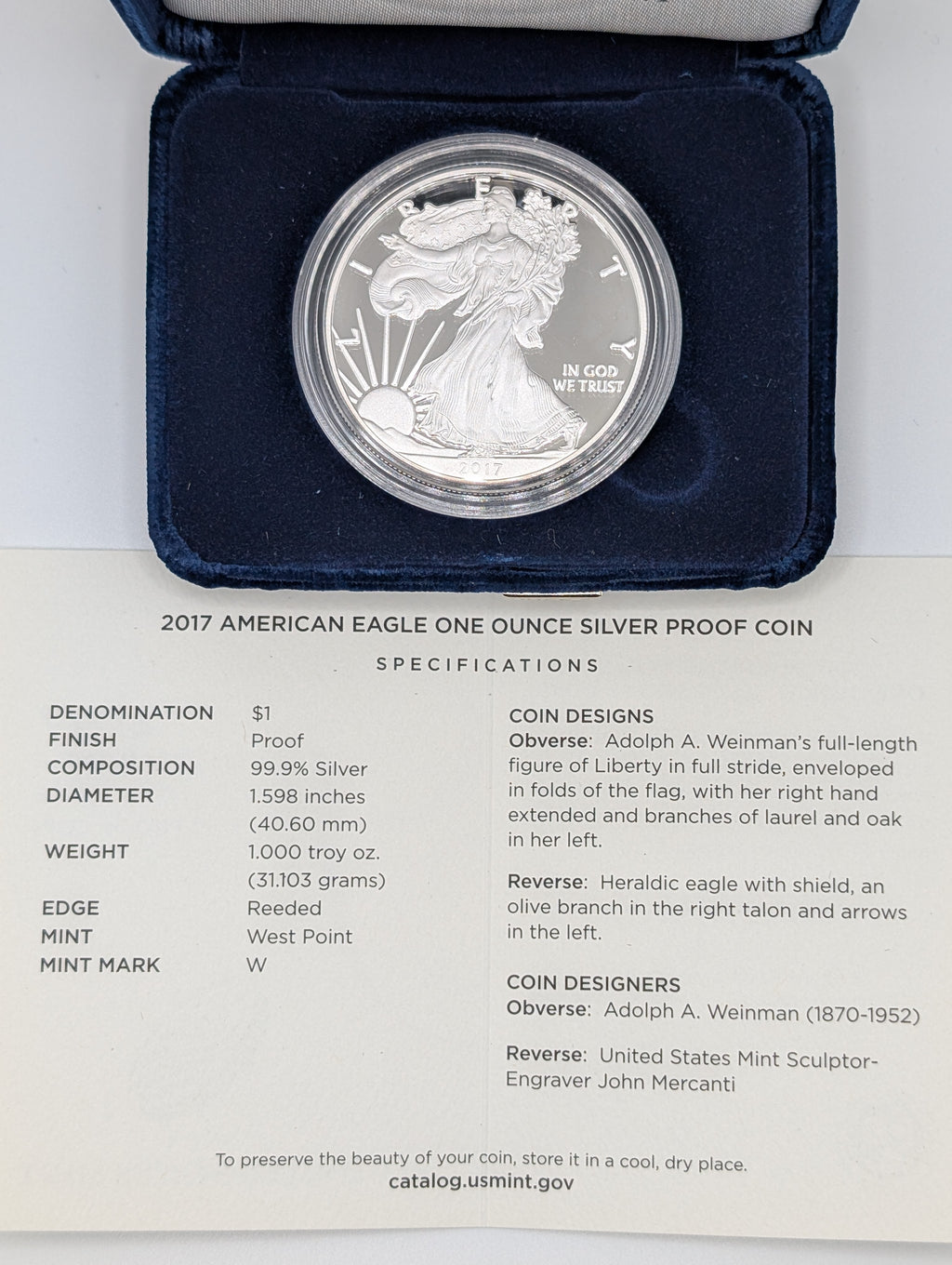 2017-W American Silver Eagle  (OGP)