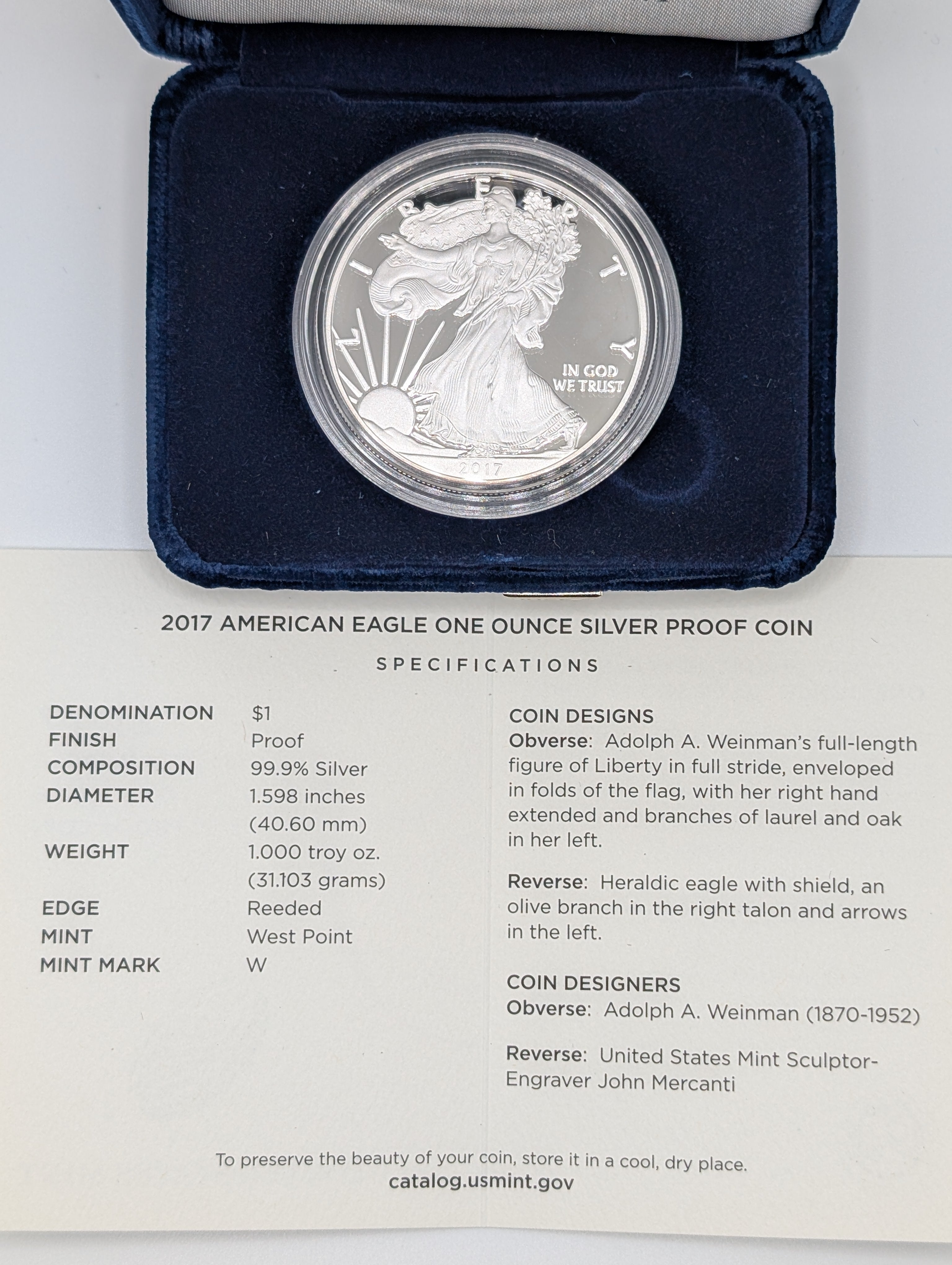 2017-W American Silver Eagle  (OGP)