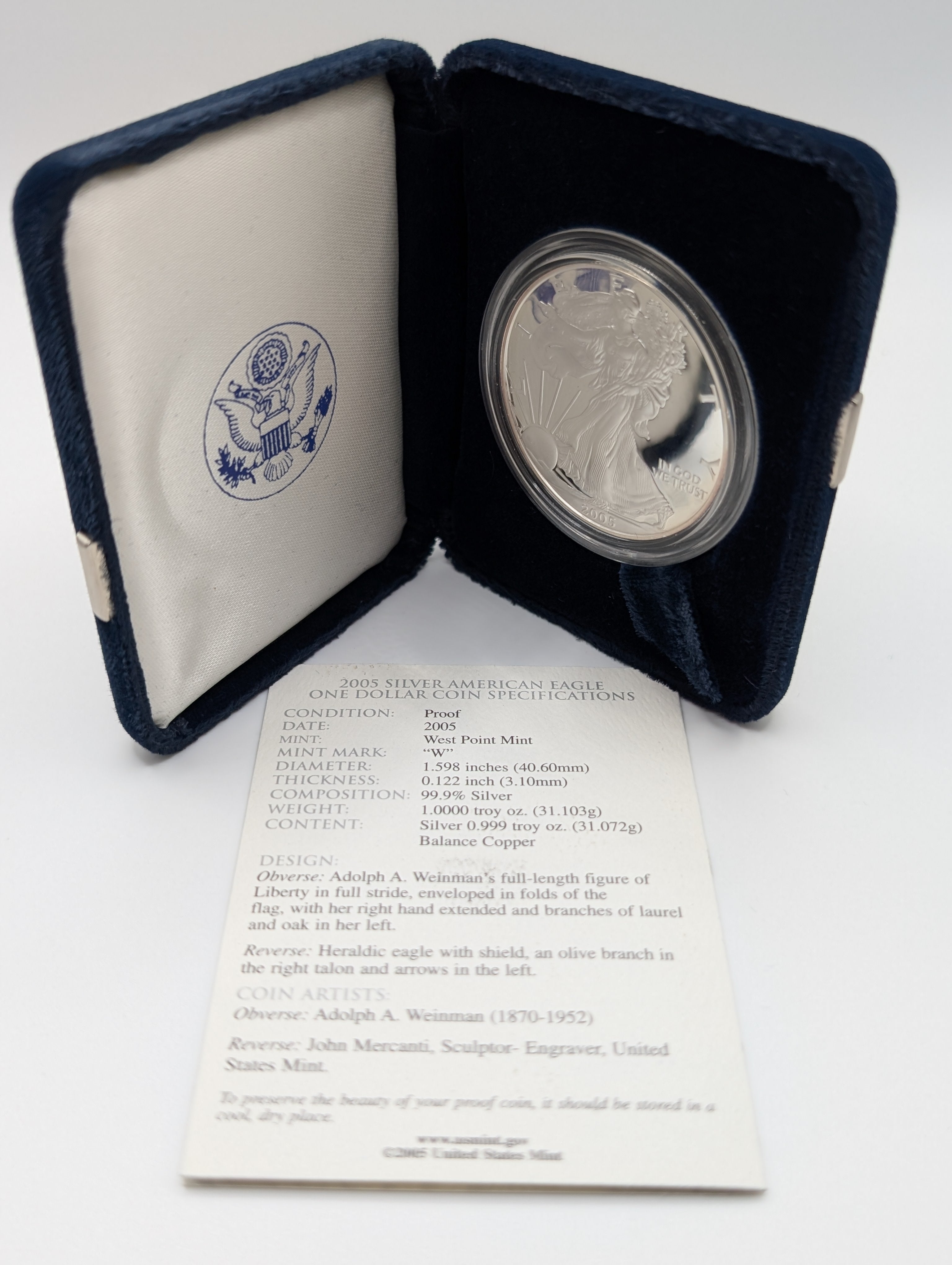 2005-W American Silver Eagle (OGP)