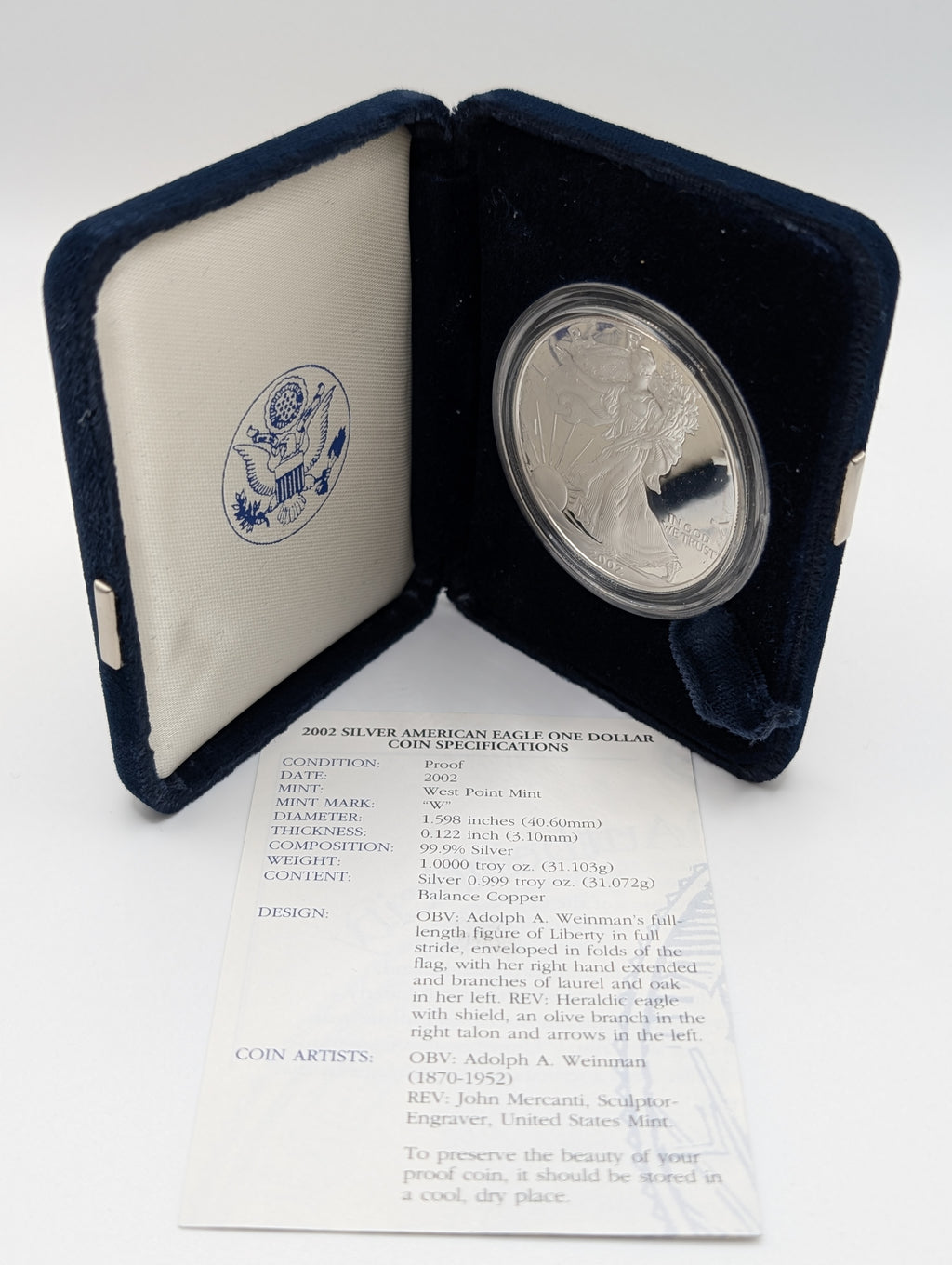 2002-W American Silver Eagle (OGP)