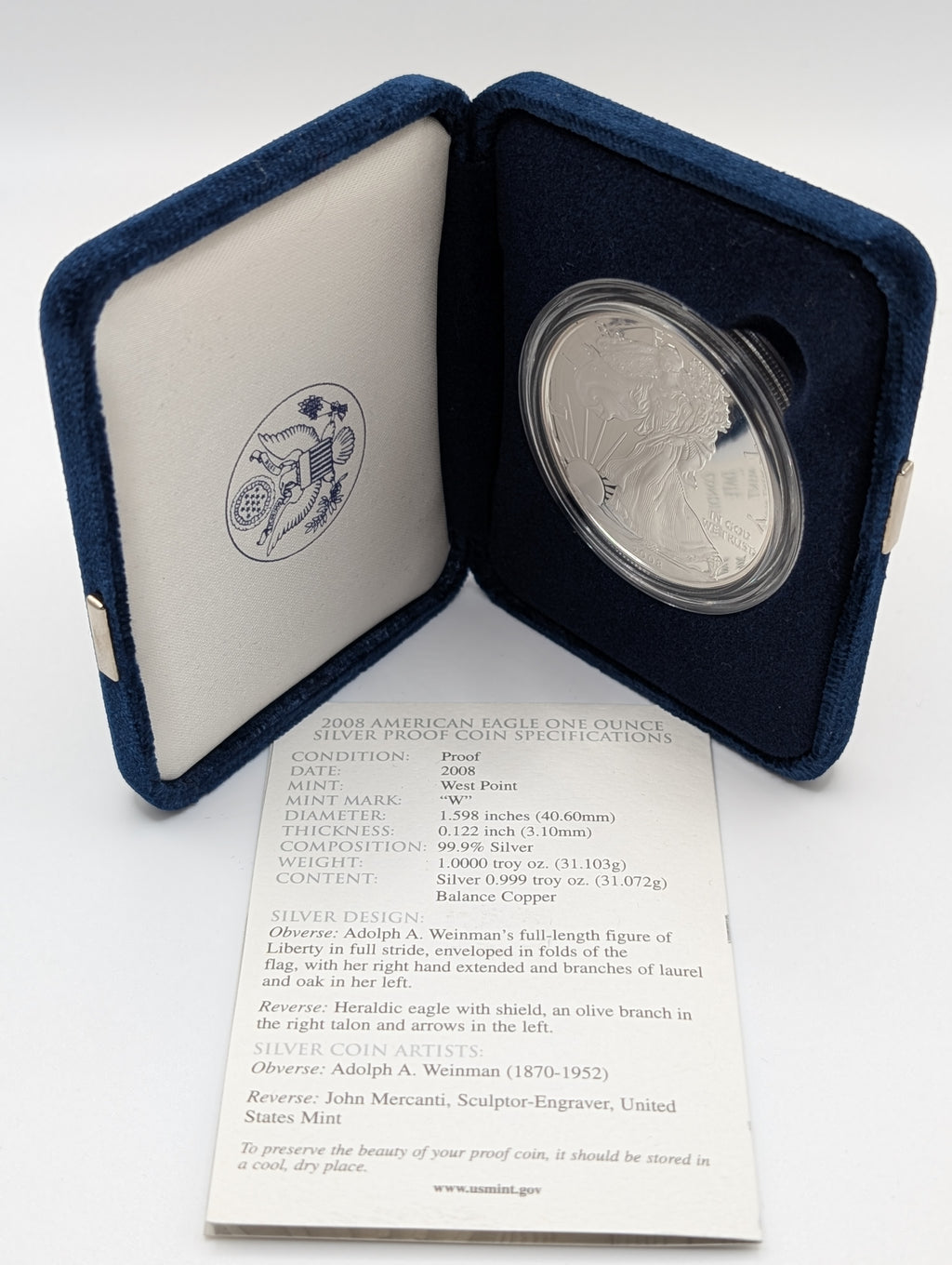 2008-W American Silver Eagle (OGP)
