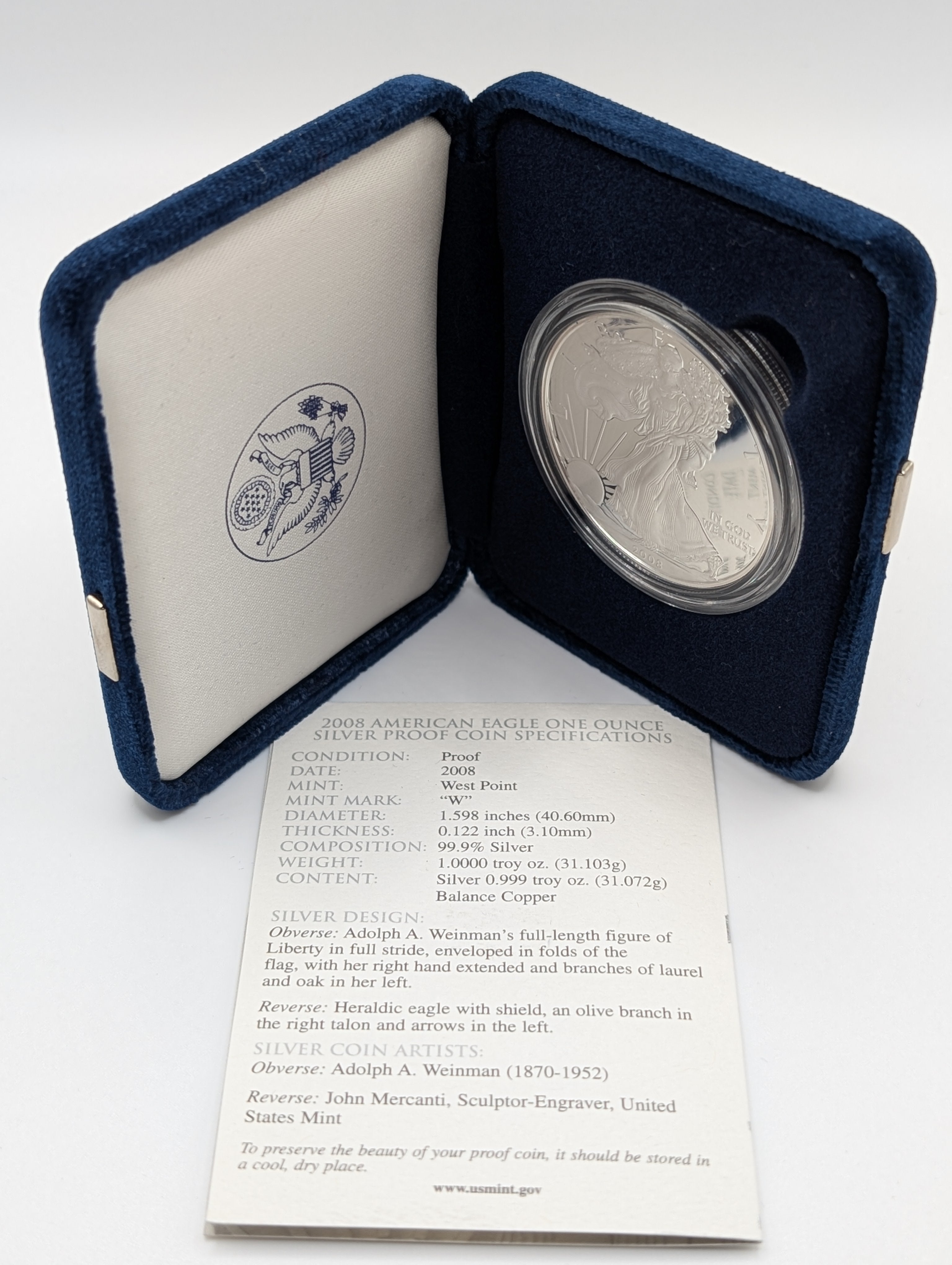 2008-W American Silver Eagle (OGP)