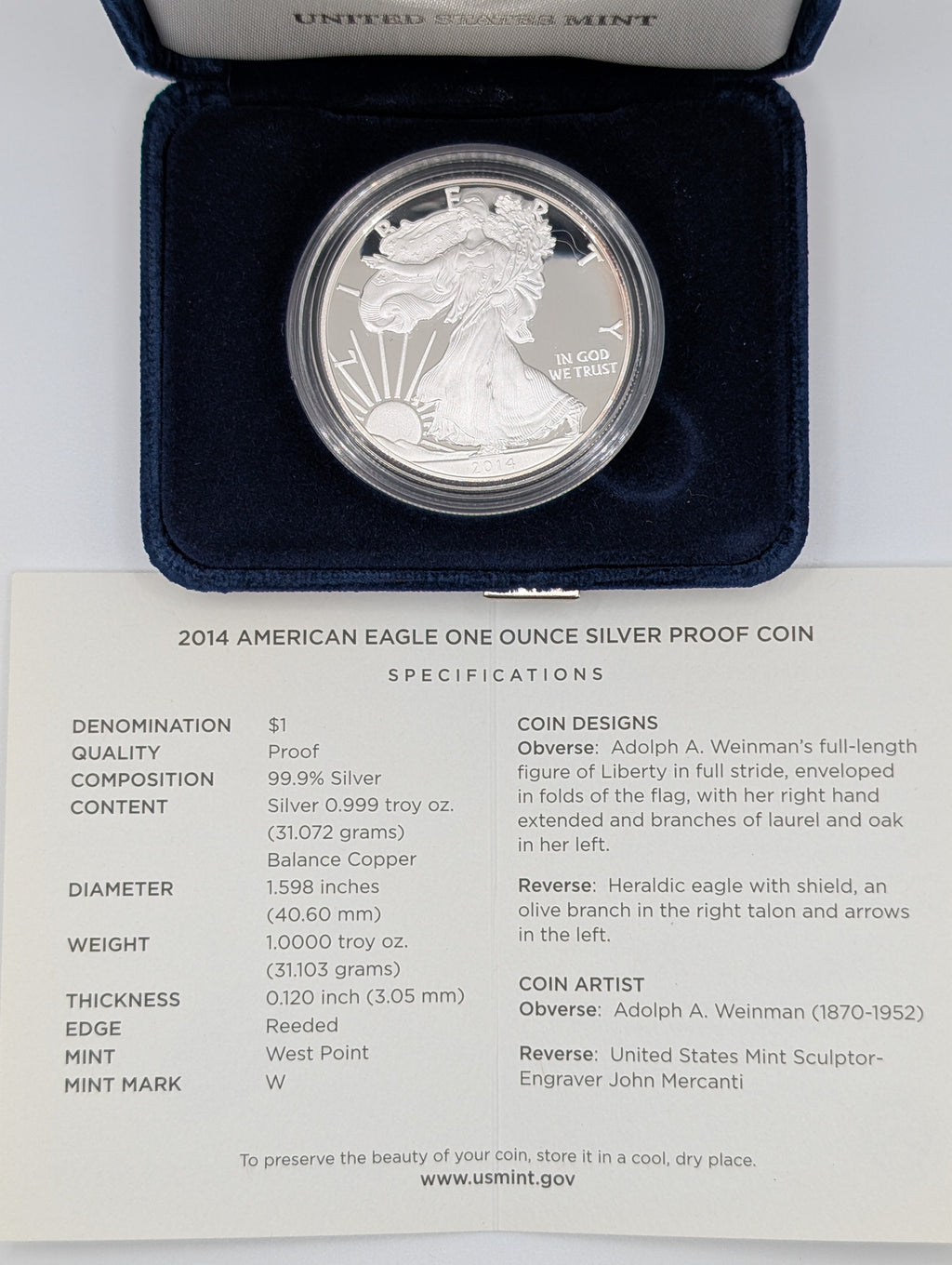 2014-W American Silver Eagle (OGP)
