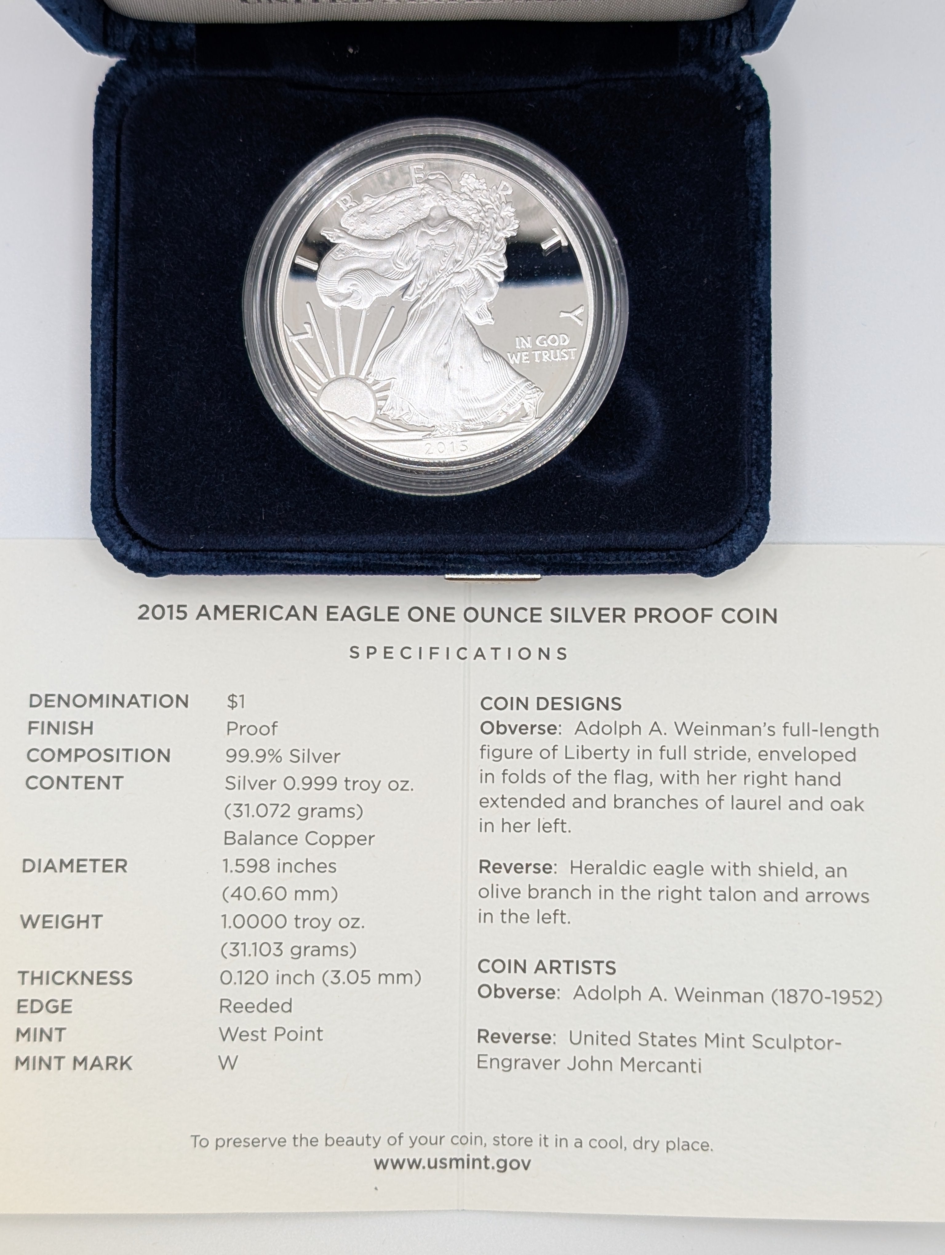 2015-W American Silver Eagle (OGP)