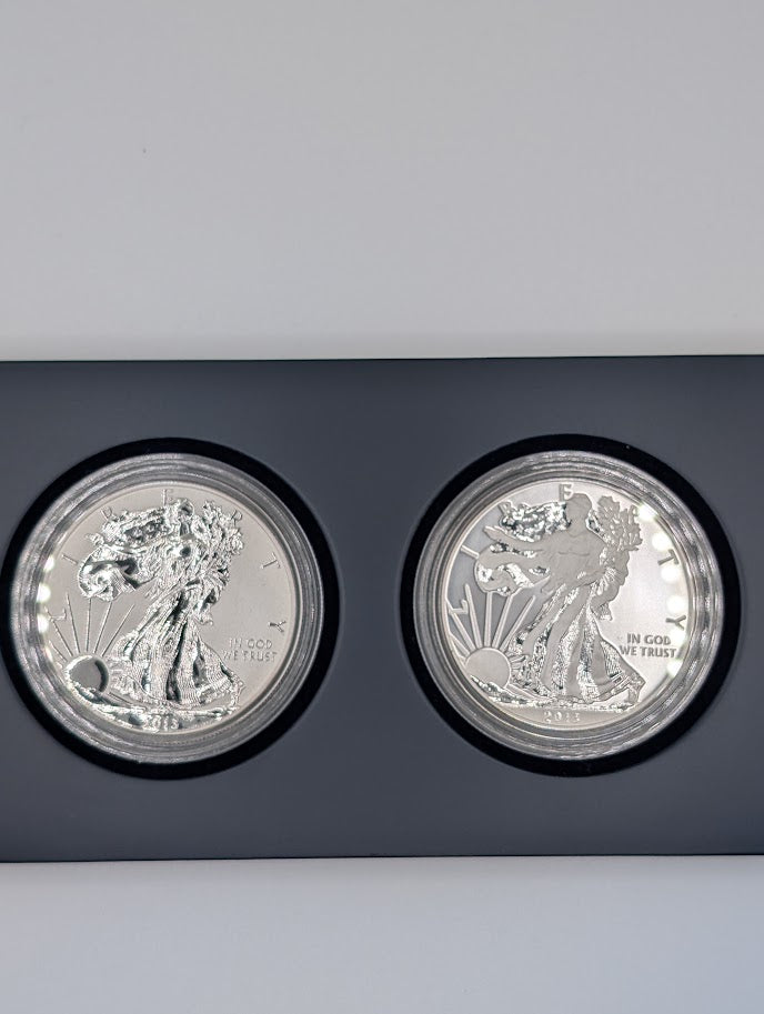 2013-W American Silver Eagle 2-Coin Set — Enhanced Reverse Proof & Uncirculated Coin (OGP)
