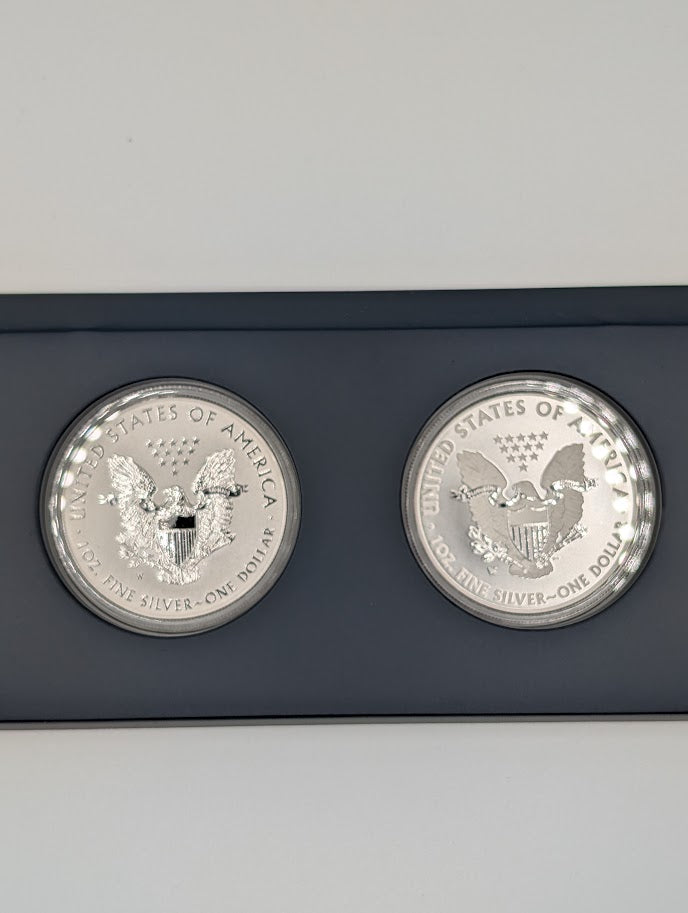 2013-W American Silver Eagle 2-Coin Set — Enhanced Reverse Proof & Uncirculated Coin (OGP)