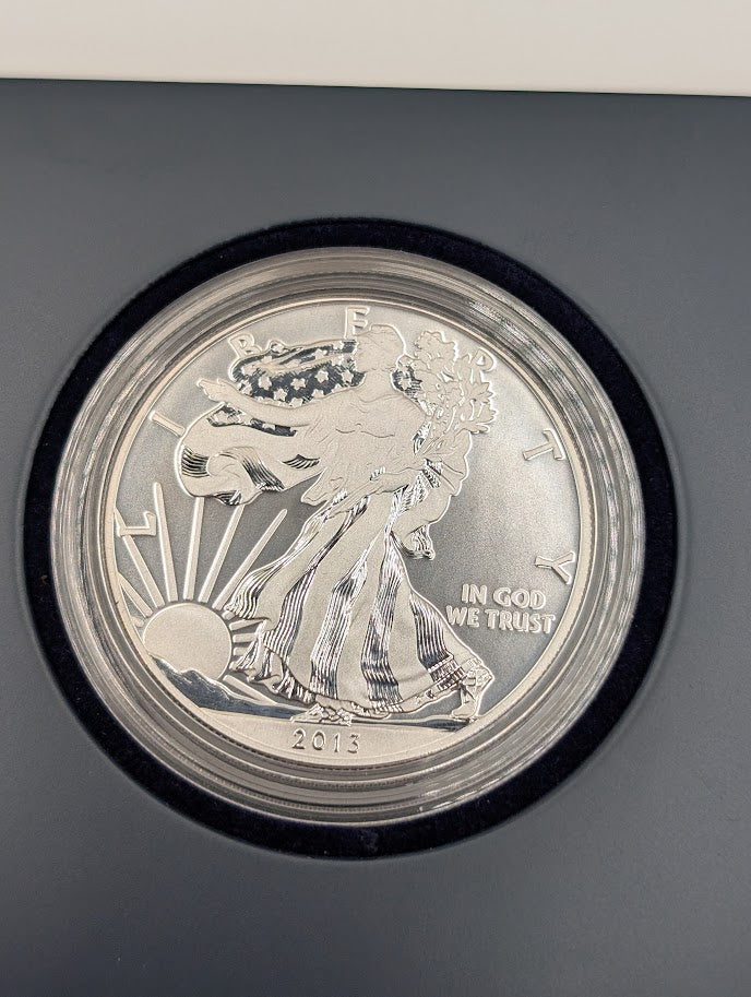 2013-W American Silver Eagle 2-Coin Set — Enhanced Reverse Proof & Uncirculated Coin (OGP)