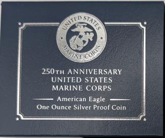 2025-P American Silver Eagle — 250th Anniversary U.S. Marine Corps Privy (OGP)