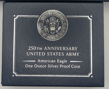 2025-W American Silver Eagle — 250th Anniversary U.S. Army Privy (OGP)